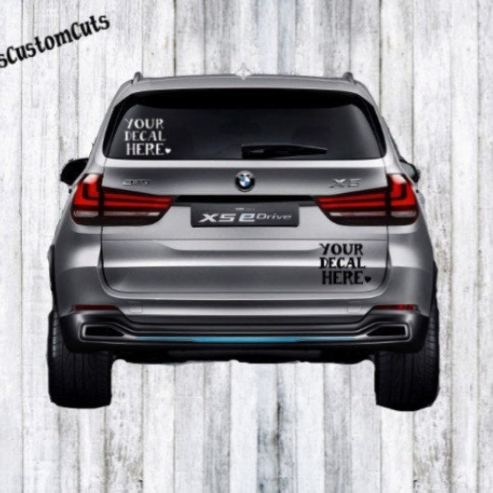 Peace Sign & Love Heart Car Window Decal - Picture 2 of 2